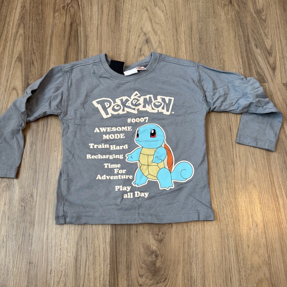 Zara Kids Pokemon Gray Long Sleeve Shirt Size 3-4 yrs